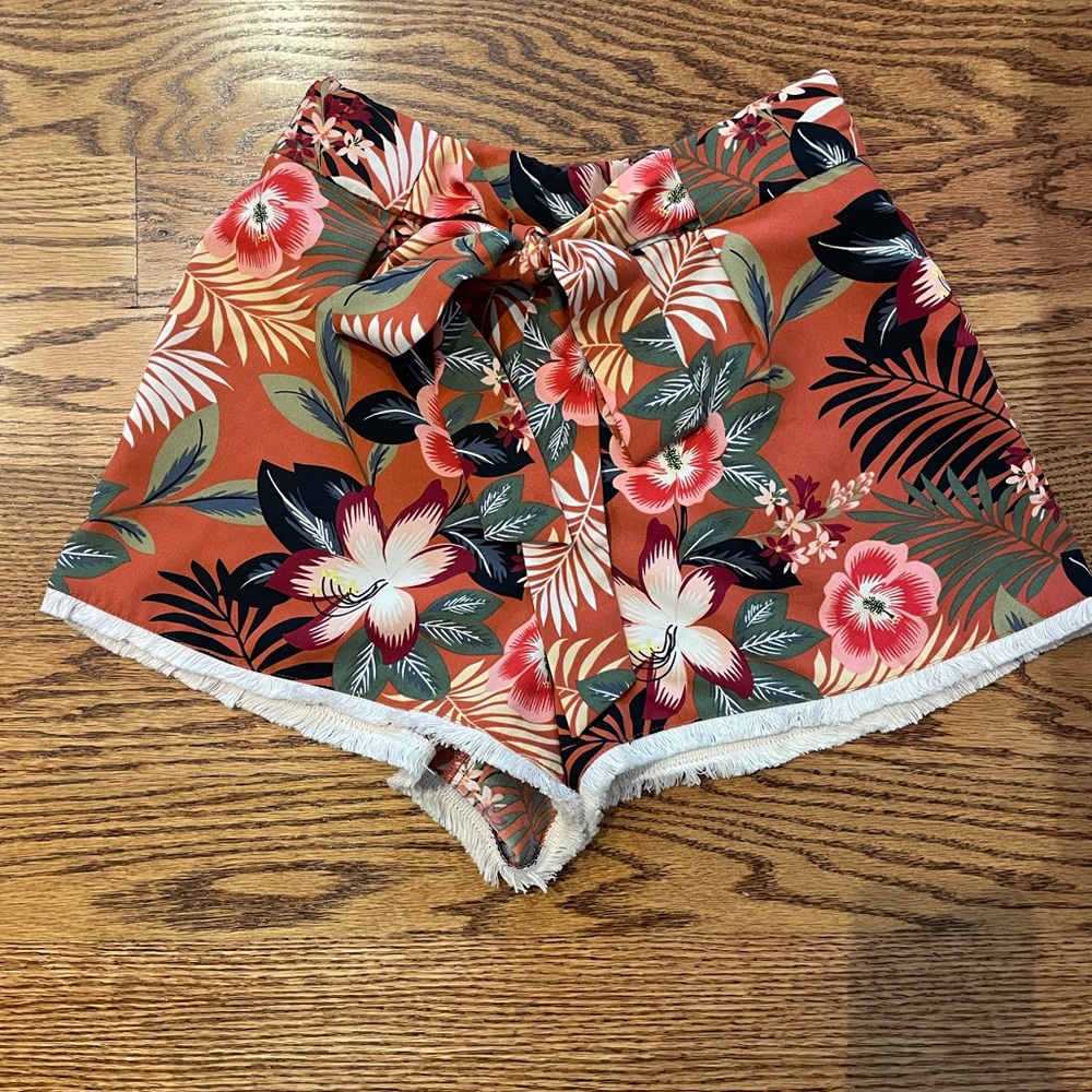 Zara tropical print shorts